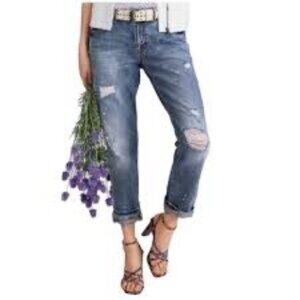Cabi 100% BF Boyfriend Jeans Distressed Denim Size 8 ✨50% Off Bundles 3+